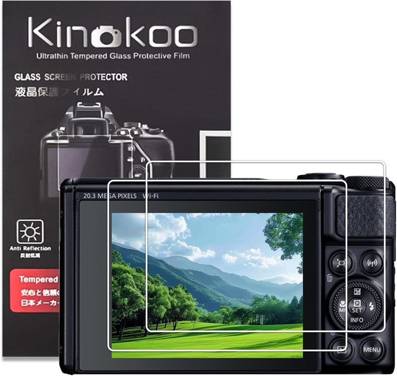 kinokoo Screen Protector for Canon SX740 HS SX730 HS Camera, 0.25mm Ultra Thin 9H Hardness Tempered Glass Film for SX740 SX730 HS Compact Camera - Anti-scratch & Anti-Fingerprint（2 Packs - Image 1